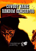 Cowboy Name Random Generator