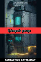 Cyberpunk Battlemap - Cyberpunk garage