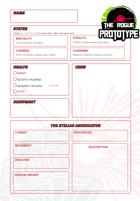 The Rogue Prototype - Character sheet