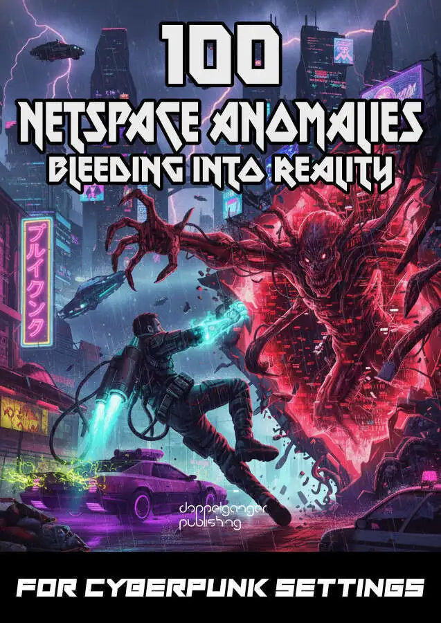 Cover of Cyberpunk 100 Netspace Anomalies Bleeding into Reality