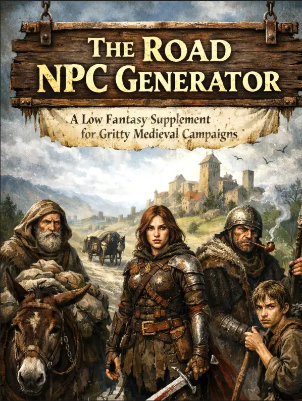 The Road NPC Generator - A Low Fantasy Supplement for Gritty Medieval Campaigns