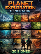 Planet Exploration Generator - A Sci-Fi Horror RPG Toolkit - 20 Biomes