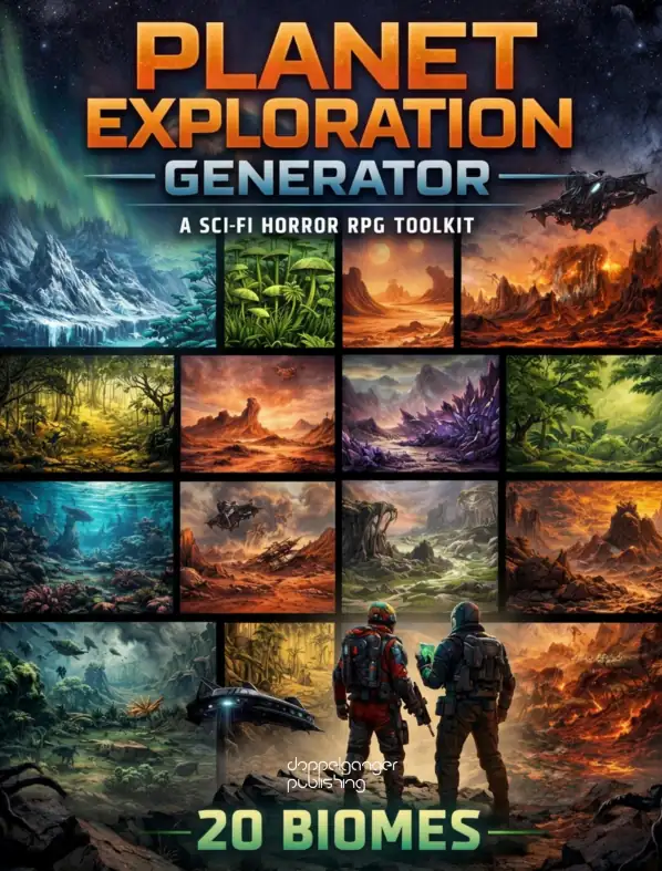 Planet Exploration Generator - A Sci-Fi Horror RPG Toolkit - 20 Biomes