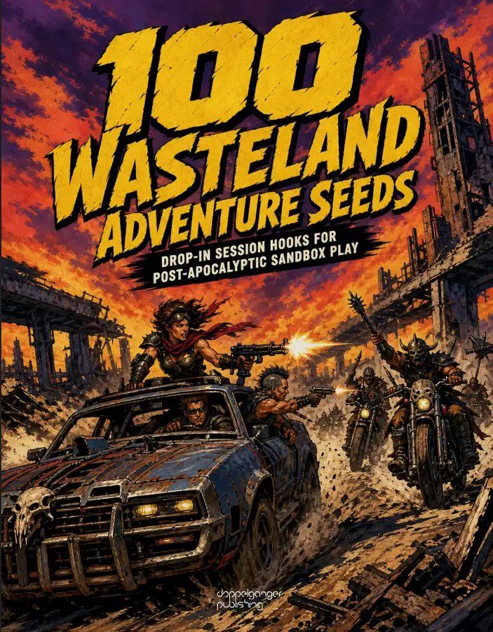 100 Wasteland Adventure Seeds - Drop-In Session Hooks for Post-Apocalyptic Sandbox Play