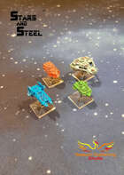 Stars and Steel miniatures - 2nd grade battleships pack #1