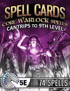 Spell Cards (5E) - Core Warlock Set