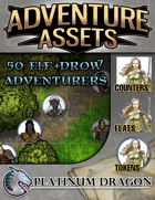 Adventure Assets - 50 Elf and Drow Adventurers