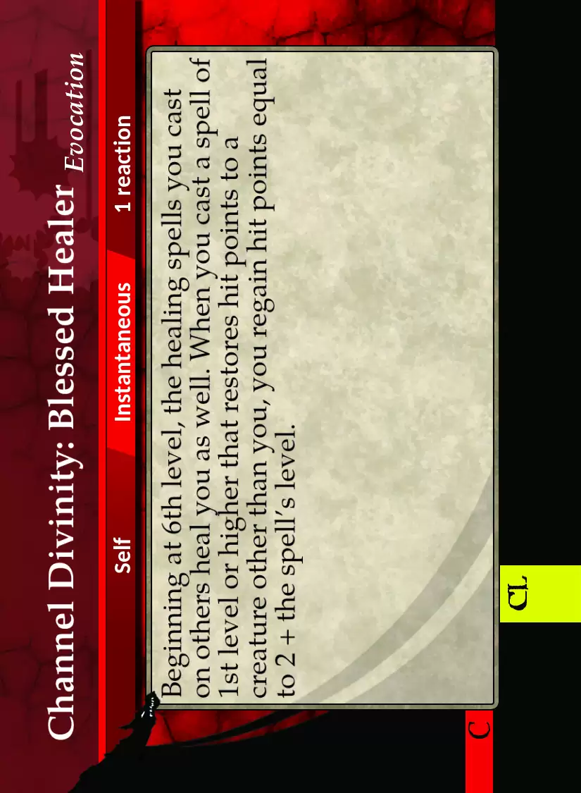 Channel Divinity Channel Divinity: Blessed Healer - Custom Card - Platinum Dragon ...
