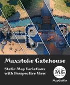 Maxstoke Gatehouse - Static Map Variations with Perspective Views