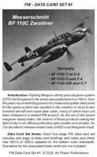 Fighting Wings ADC set #1, Early Bf 110C