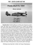 Fighting Wings ADC set #8, Early Fw 190As