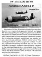 Fighting Wings ADC set #15, Rumanian IAR-80 variants