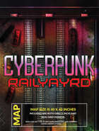 Cyberpunk Railyard Battlemap 40 x 40