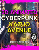 Animated Cyberpunk Kazuo Avenue Battlemap