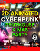 Cyberpunk Penthouse XMas Party Map - Animated & Static