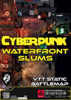 Cyberpunk Waterfront Slums Battlemap Static