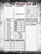 The Demon Age - Modern Age Thematic Character Sheet