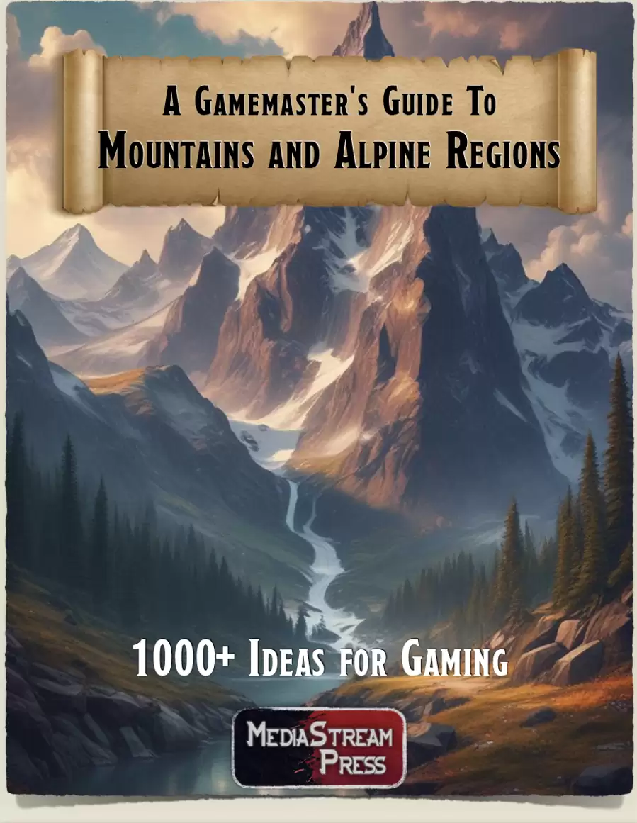 Cover of Gamemaster's Guide to Mountains - over 1000 ideas for gaming in Alpine Regions and Highlands Areas