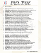 A Pirate Table of Ship Captains - 100 Ideas for memorable villains and cutthroat ship captains