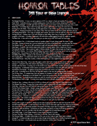 Horror Tables - 100 Urban Legends for Survival and Horror Games