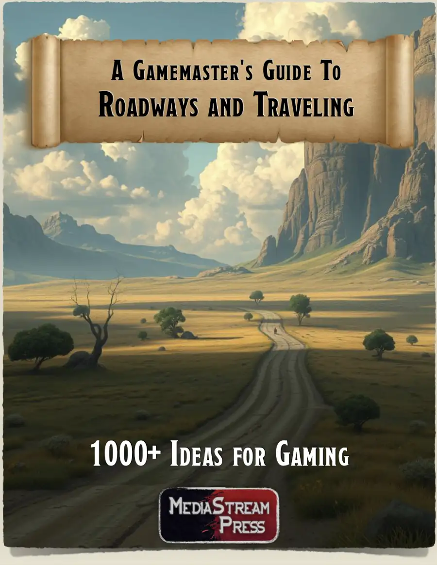 Cover of Gamemaster’s Guide to Roadways and Traveling - over 1000 ideas for gaming along roads and trade routes