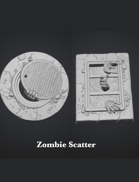 Street of the Dead - Zombie Scatter Terrain - grates and manhole - STL files for horror modern zombie thriller stories