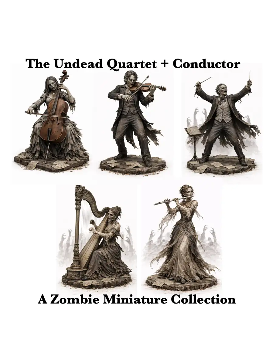 Street of the Dead - Undead Quartet and Conductor - STL files for