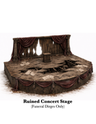 Street of the Dead - Ruined Concert Stage - STL files for horror modern zombie thriller stories