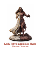 Lady Jekyll and Miss Hyde Statue or PC - Cursed Princess - STL files for fantasy or fairy tale or horror stories