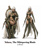 Velora the Whispering Blade Statue or PC - Rogue Assassin Warrior Woman - STL files for fantasy or anime style stories