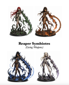 Reaper Symbiote Collection - 4 Female Warrior Women with Living Armor Statue or PC - Gladiator Warrior Woman - STL files for fantasy or sci-fi games and stories