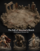 Fall of Asterion's Reach – Diorama with Miniatures Set - STL Files for scenic diorama and miniatures for fantasy and mythological stories