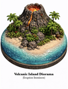 Volcanic Island - Scatter Terrain - STL files for pirate stories or boat combat games