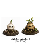 Little Sprouts Set II - Spud the Potato and Clove the Garlic - fun humorous characters for your fantasy stories or settings - STL Files