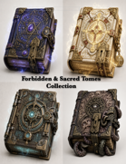 Forbidden & Sacred Tomes Collection - Artificer Manual - Eldritch Tome - Priest's Holy Book - Wizards Spellbook - STL files for fantasy grimdark horror RPG settings and games
