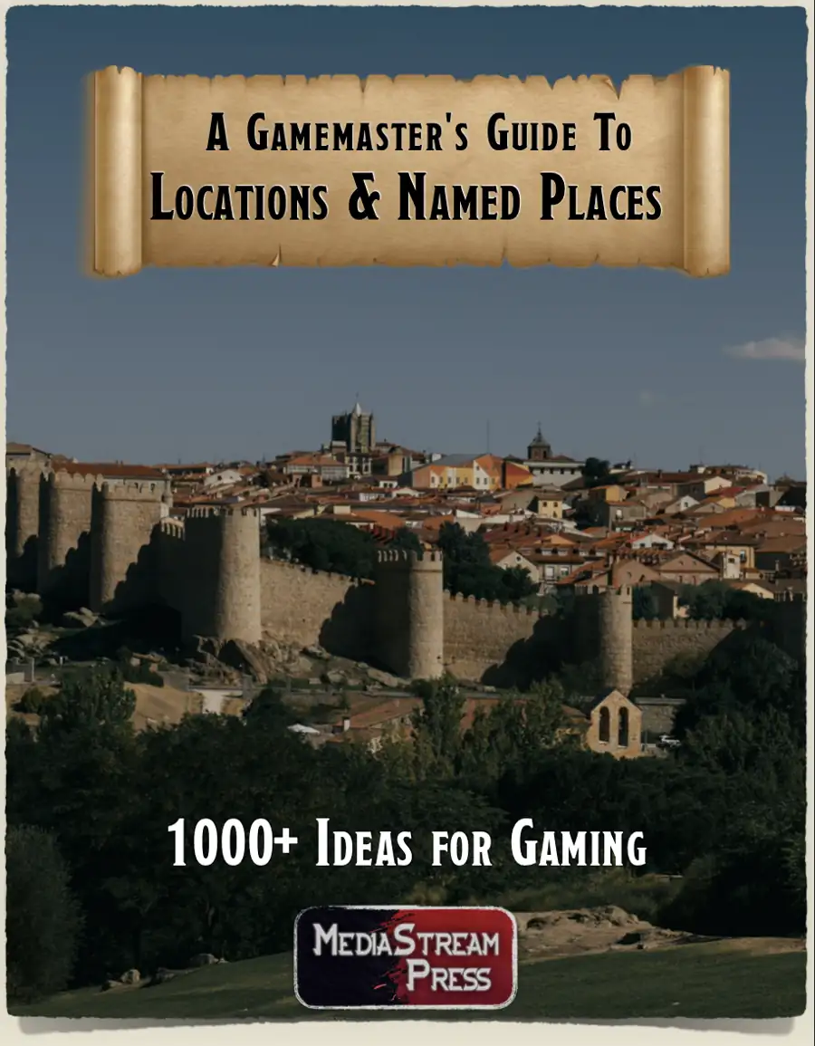 Cover of Gamemaster's Guide to Places and Named Locations - over 1000 ideas for naming locations for your adventures