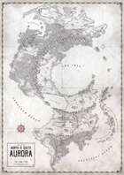 Vermilium World Map, Black and White
