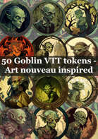 50 Goblin VTT tokens - Art nouveau inspired