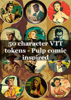 50 Character VTT tokens - Pulp inspired