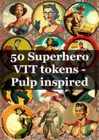 50 Superhero VTT tokens - Pulp inspired