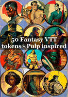 50 Fantasy VTT tokens - Pulp inspired