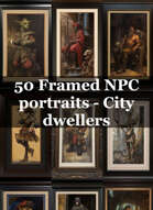 50 Framed NPC portraits - City dwellers