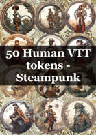 50 Human VTT tokens - Steampunk