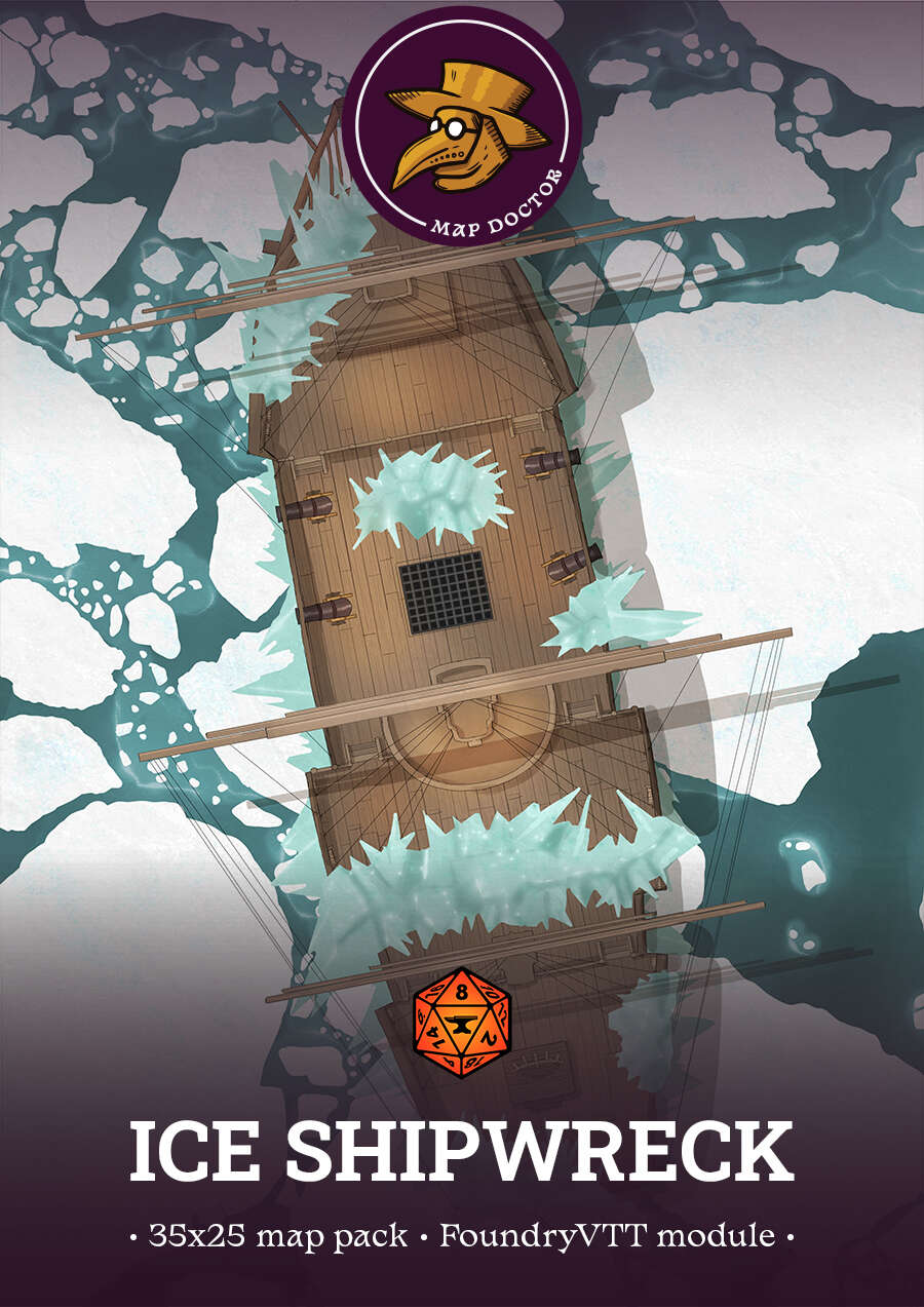 Ice Shipwreck by Map Doctor - Map Doctor | DriveThruRPG