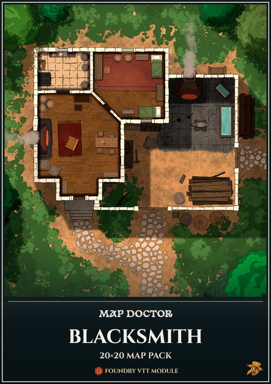 Blacksmith's Workshop by Map Doctor - Map Doctor | DriveThruRPG
