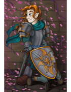 Full Page - Elf Knight with Shield Rollator
