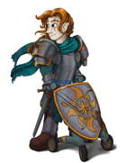 Character Art - Elf Knight with Shield Rollator