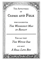 The Adventures of Cedric and Fulk #1 'The Wickedest Man in Banlet' – a Dragon Warriors RPG chapbook