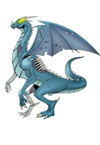 Blue Dragon Zombie - Stock Art