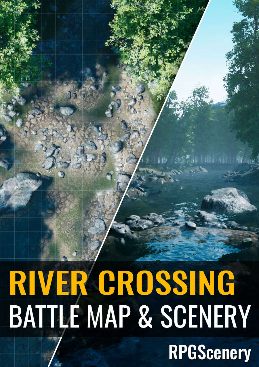 River Crossing Battlemaps & Scenery - RPGScenery | DriveThruRPG